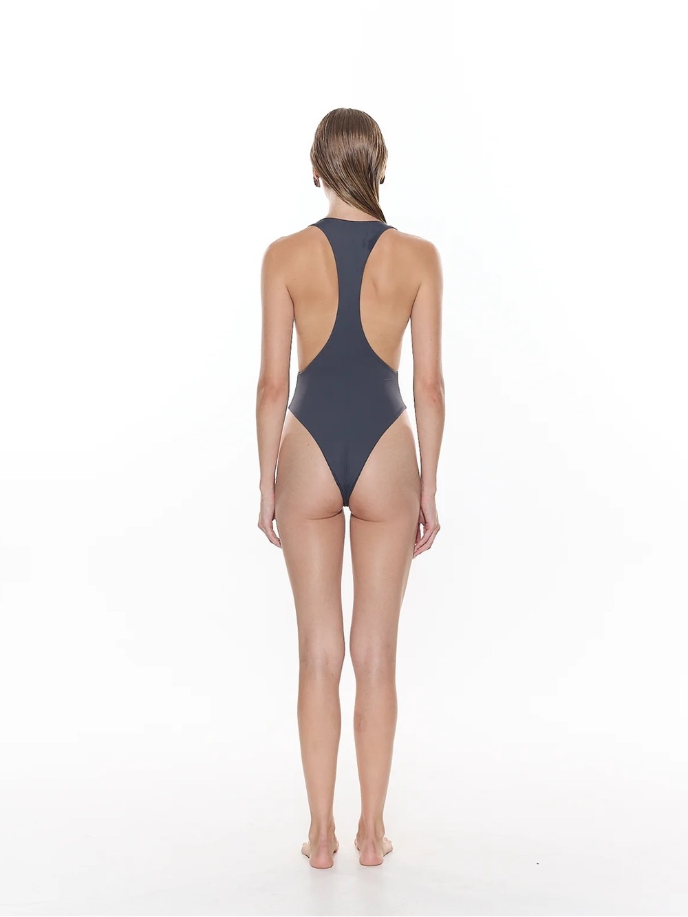 NWT Myraswim Dias one-piece swimsuit in Graphite Sz Small - Picture 2 of 10